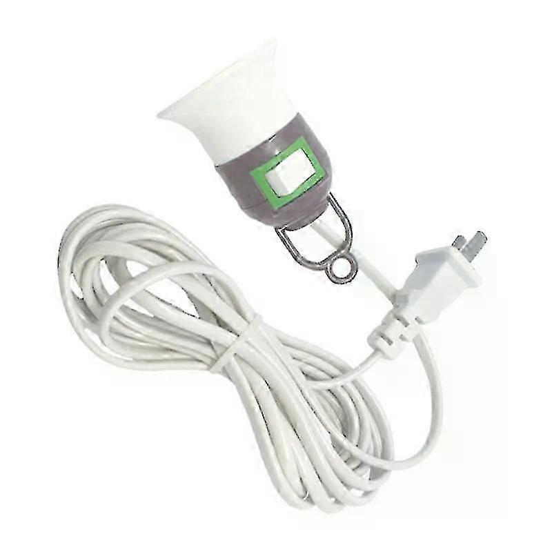 E27 Lamp Holder with Power Cord & Independent Push Button Switch - US Plug Screw-In Socket for Light Bulb Fixture 2025