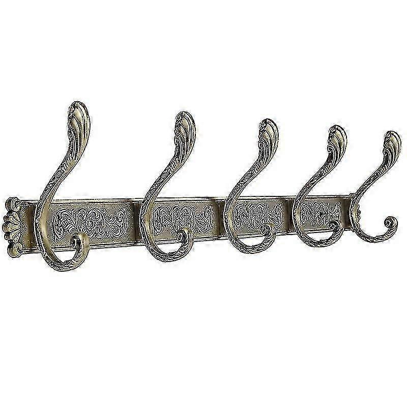Luxury Robe Hanger Wall Hook Bathroom Coat Rack 5 Hooks Phoenix Decorative