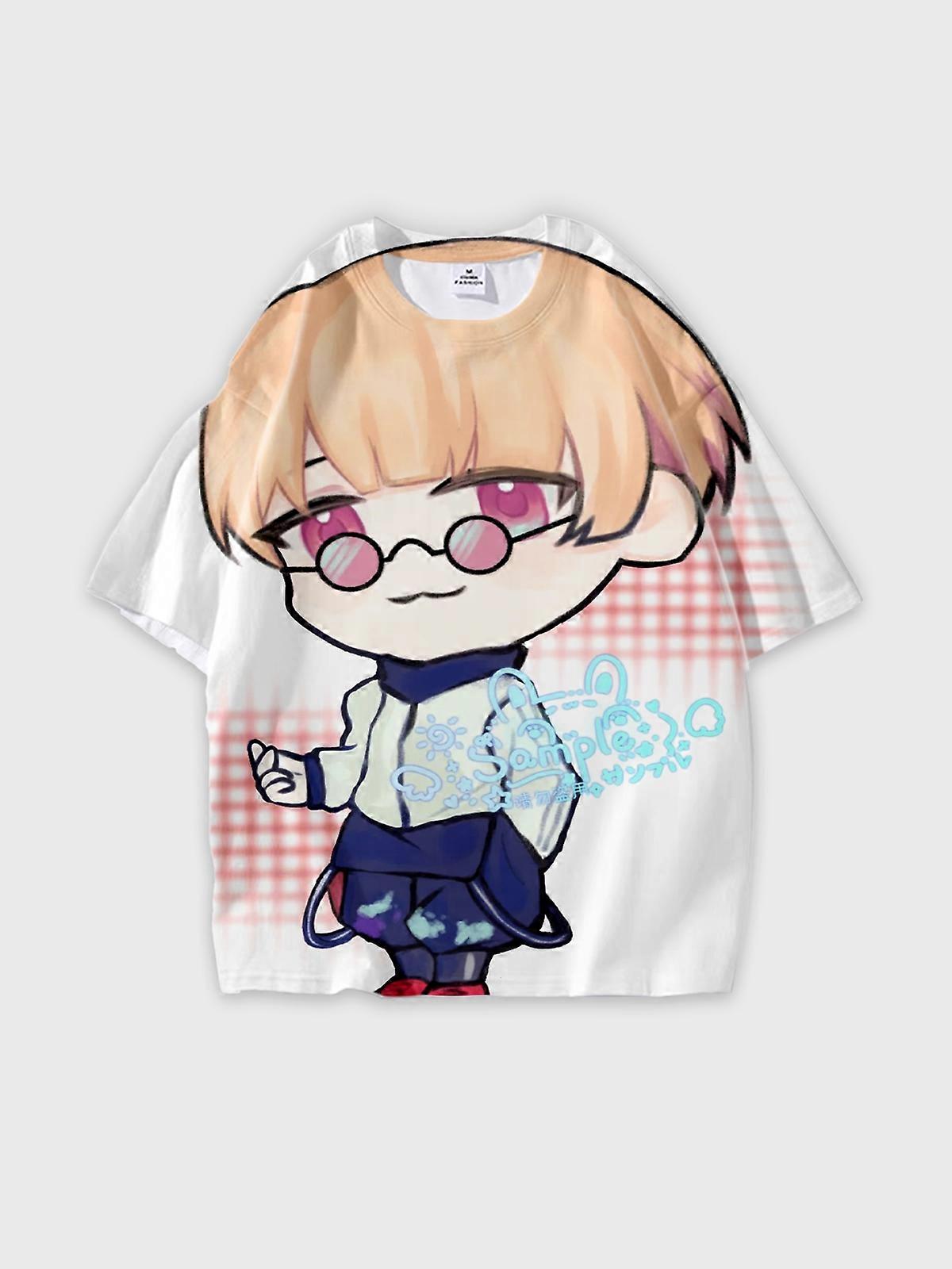T-Shirt Round Neck, Loose Short Sleeve Paradox Live THE ANIMATION Graphic Tee, Unisex Summer Casual Top V321