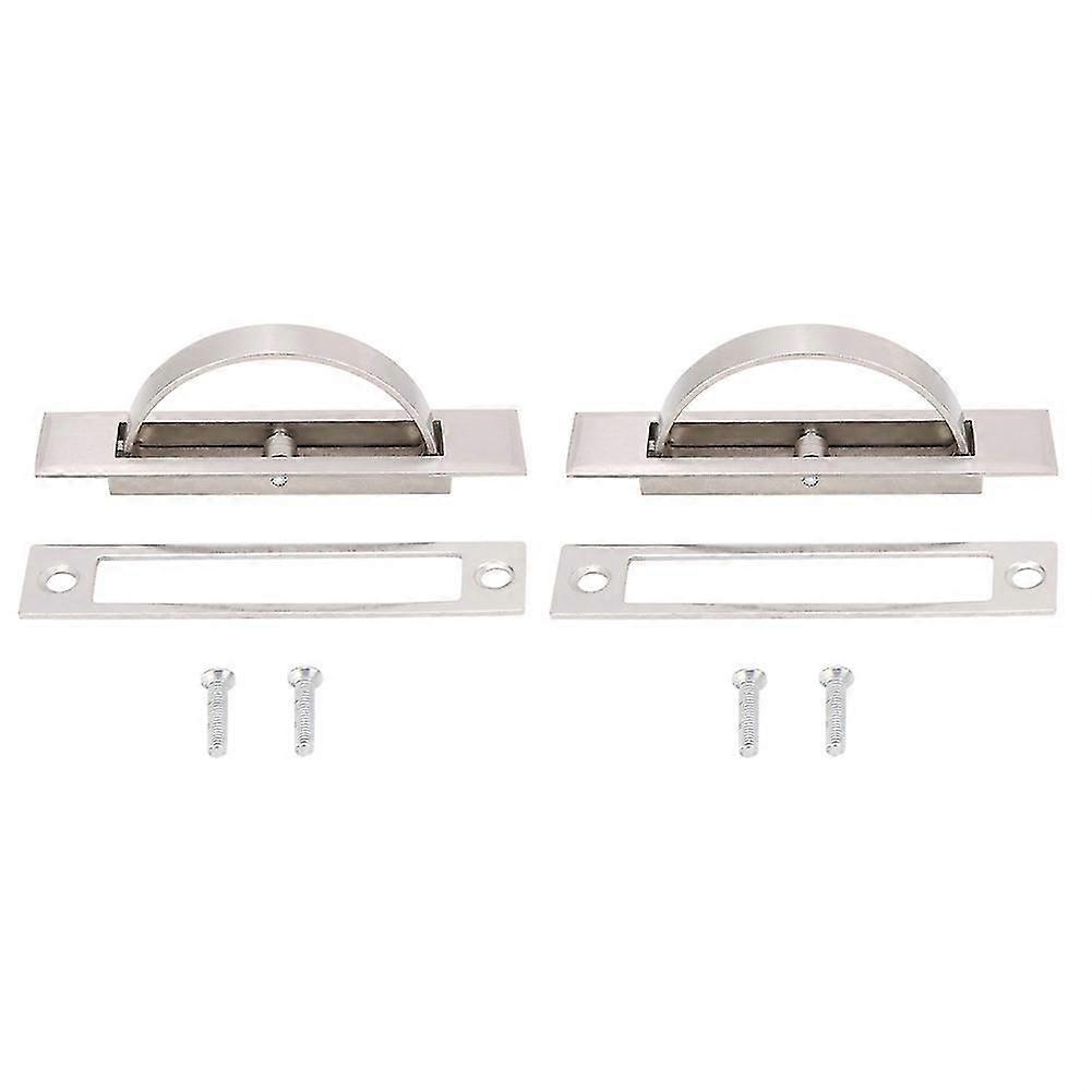 2pcs Cabinet Drawer Furniture Embedded Handle Pull Hardware