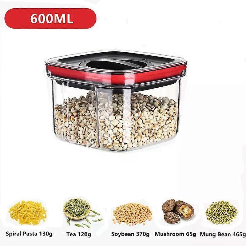 Rotating Cover Sealed Jar Food Storage Box Transparent Plastic Multigrain Tank Stackable Dried Storage Jars