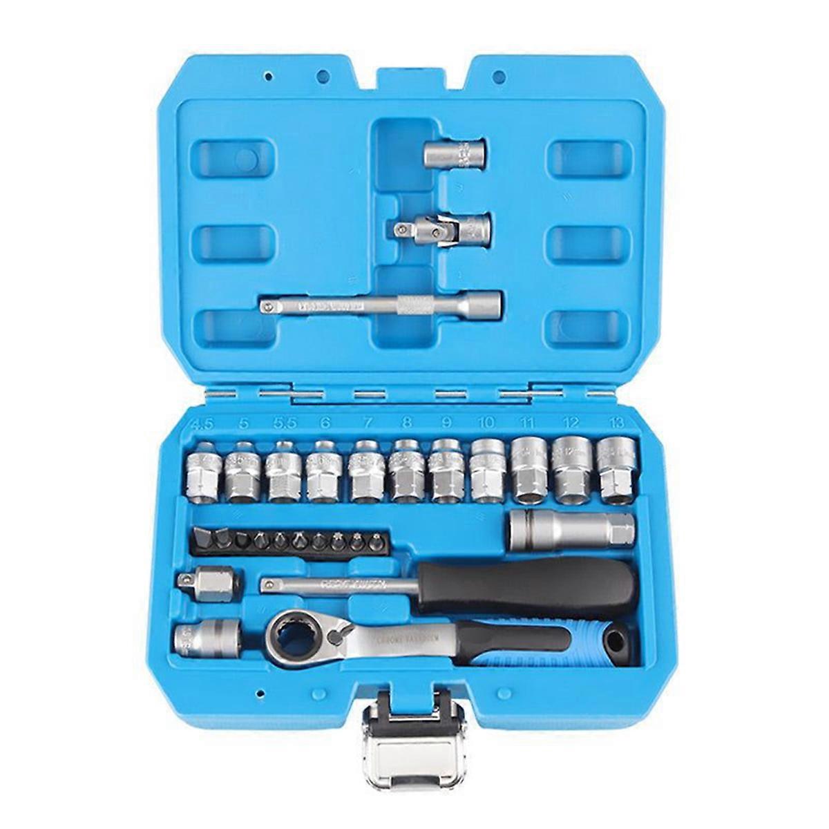 29PCS Core Ratchet Socket Wrench KitSocket Set Car Repair Tool Ratchet Torque Wrench Combo Auto Repairing Tool Set
