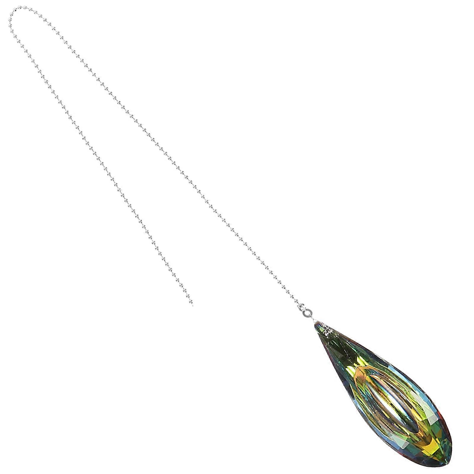 Crystal Ceiling Lamp with Decorative Chain and Pull Switch for Decoration Multi