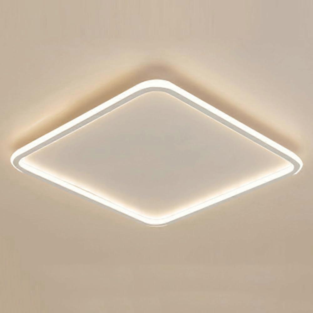 30cm Square Slim Flat Panel Ceiling Light Flush Mount Dimmable 1.9Inch Thick White Neutral Warm Light Options 1 Pack