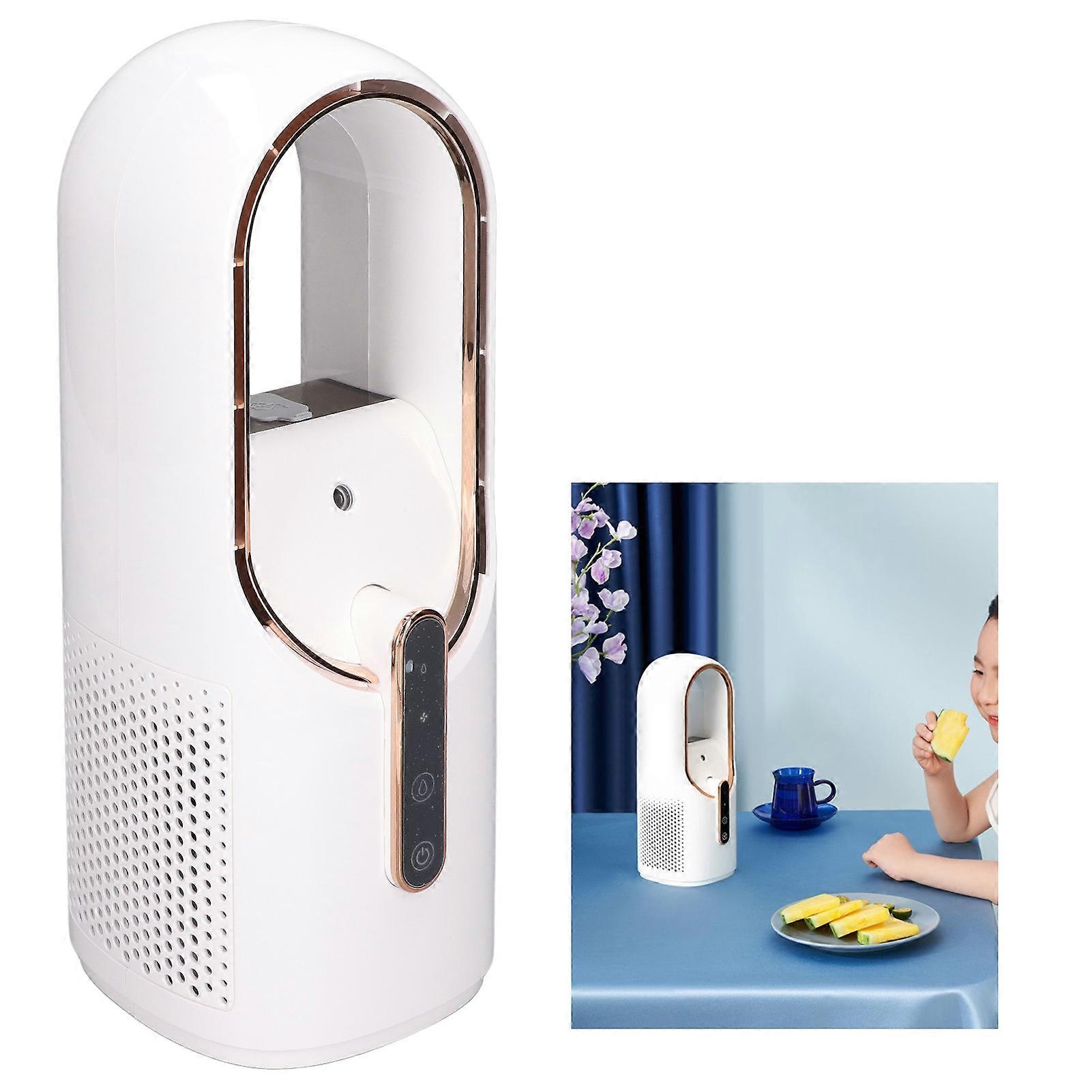 Bladeless Humidifier Fan Ultra Silence with 3 Cooling Speed Touch Control Fan USB Charging Portable Desktop Fan