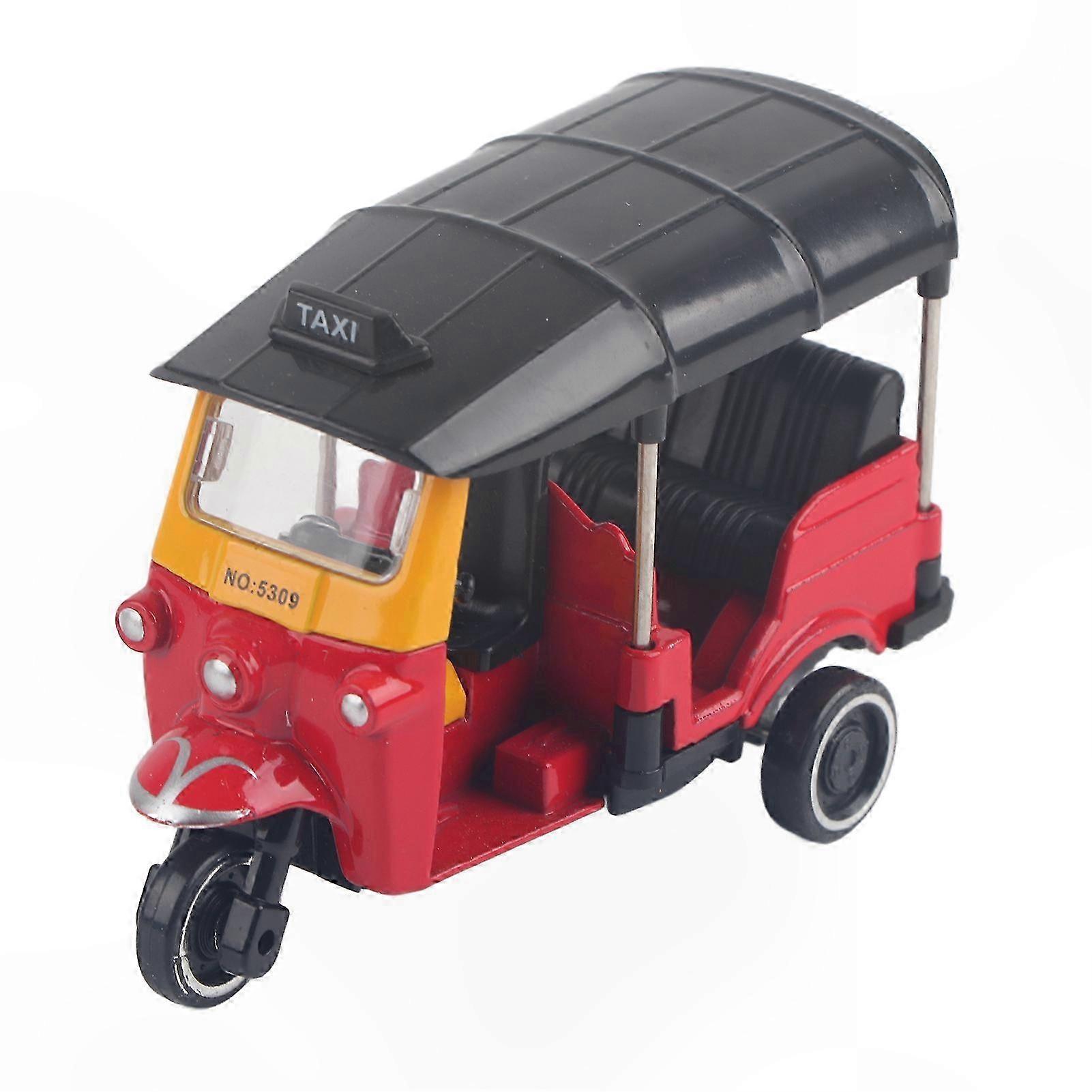Highly Detailed Alloy Trike Toy with Sliding Feature for Kids - Red Finish