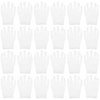 12 Pairs of White Cotton Gloves Washable Cotton Gloves Watch Checking Gloves Elastic Cotton Gloves