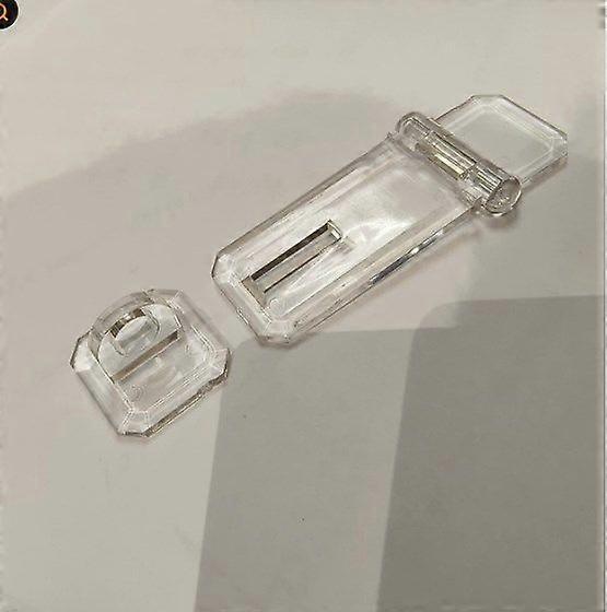 6pcs Mini Acrylic Hinge Hasps with Buckle Box Clear Locking Hinge Latch Snap Buckle for Box Cabinet Drawer Fittings Accessories