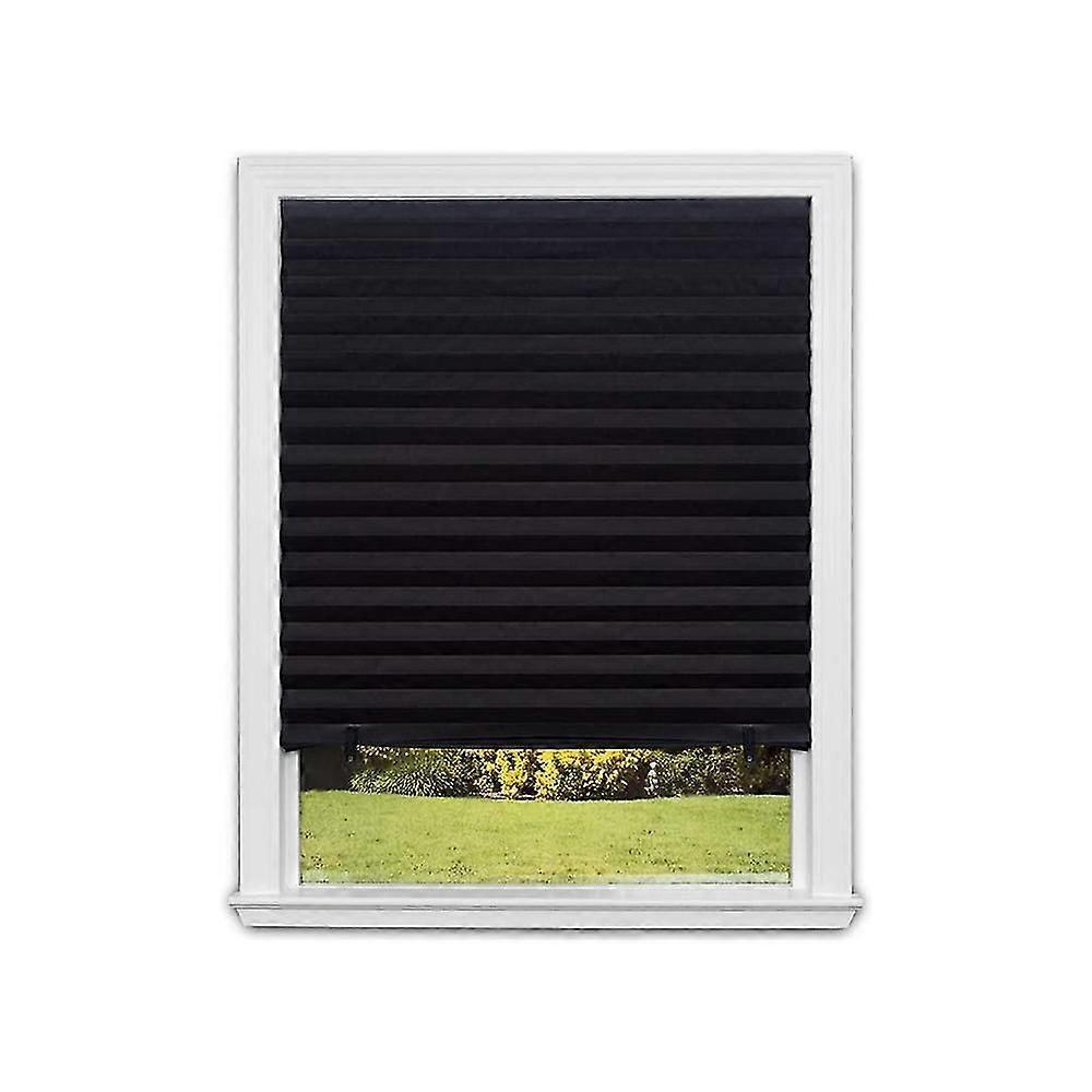 Shade Original Blackout Pleated Paper Shade, 35.4 In X 71 In, Black