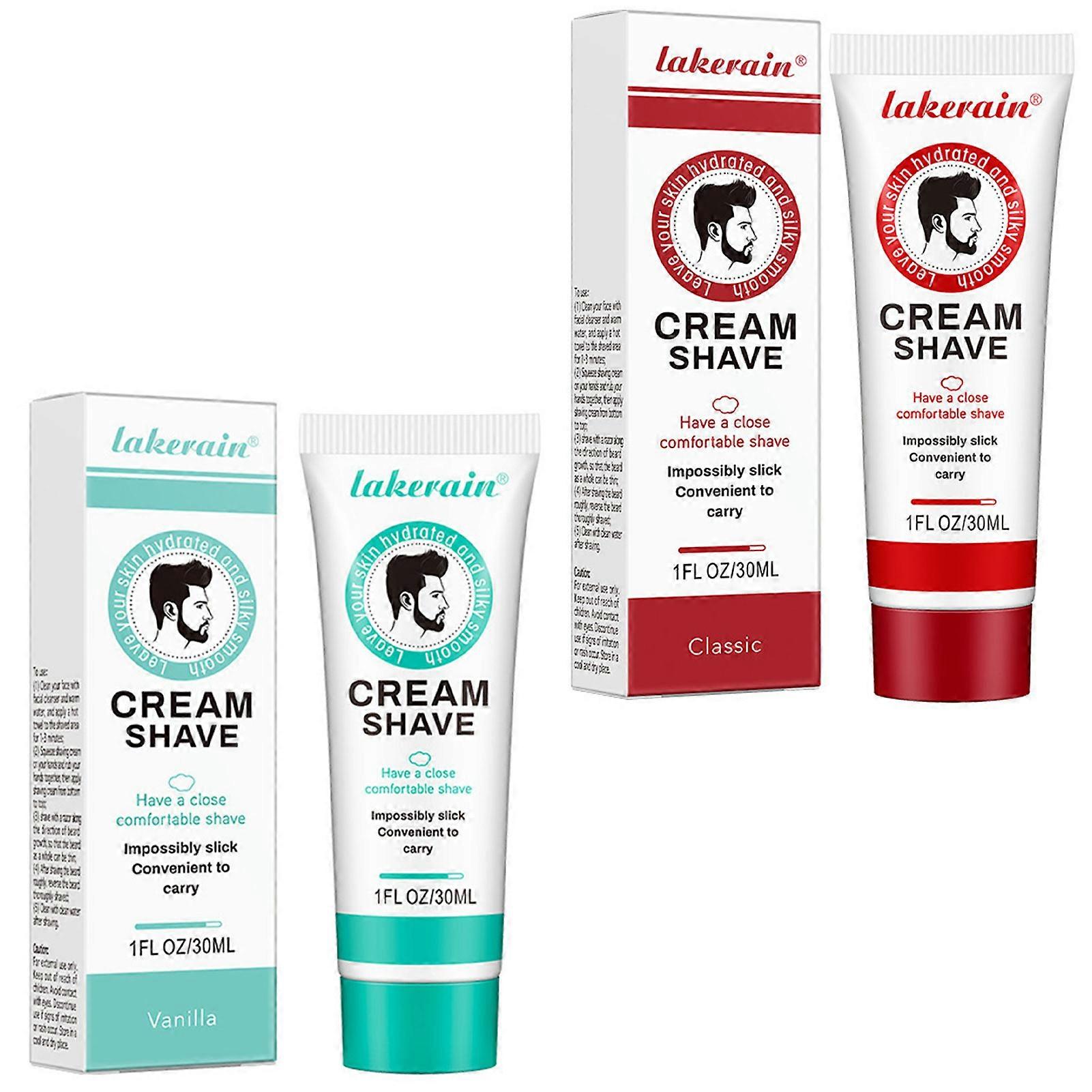 30ml Gentle Shaving Cream For Sensitive Skin, Gentle Refreshing Beard Shaving Cream, for Daily Grooming