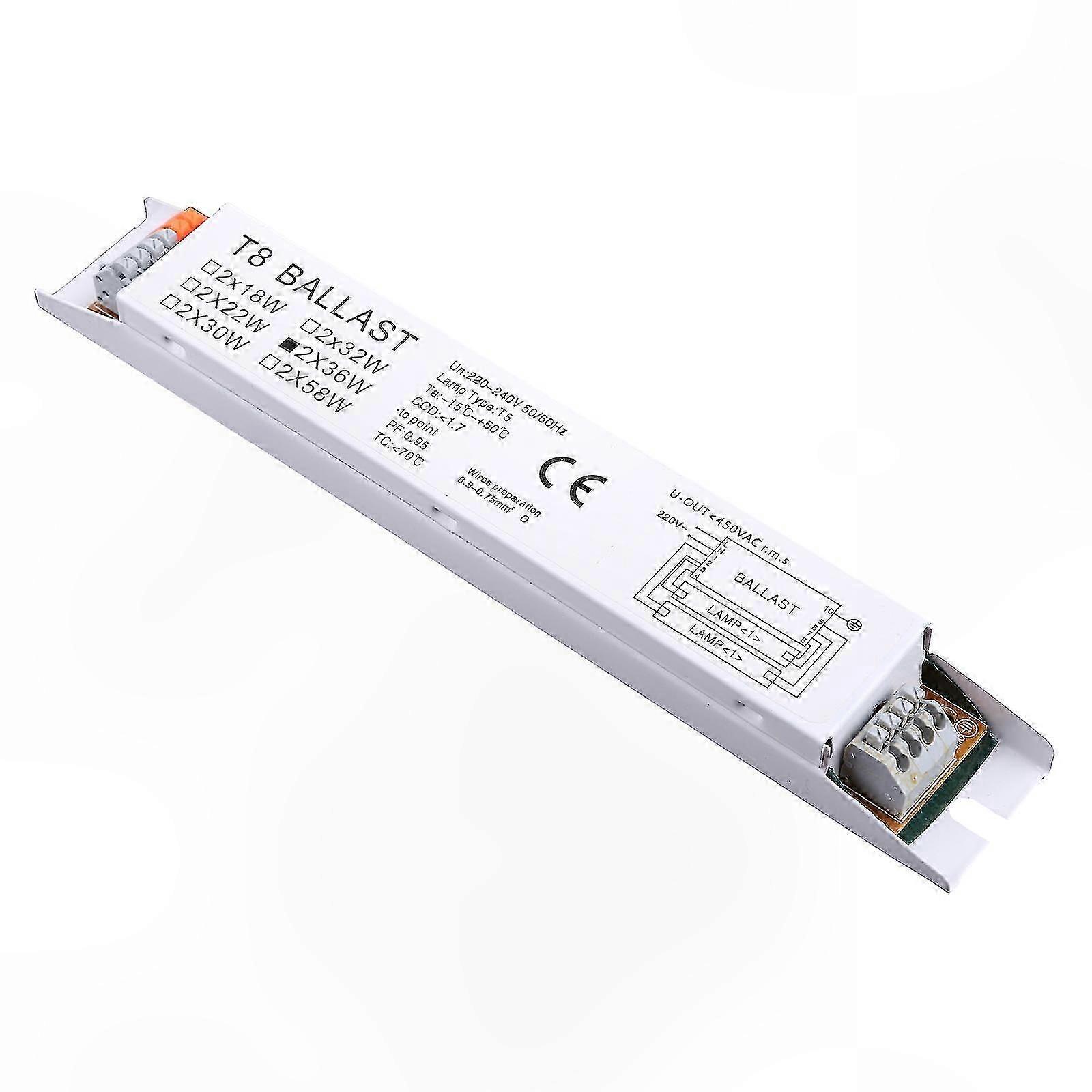 T8 Fluorescent Lamp Ballast for Home and Office Use Electronic 2x36W Linear Fixture
