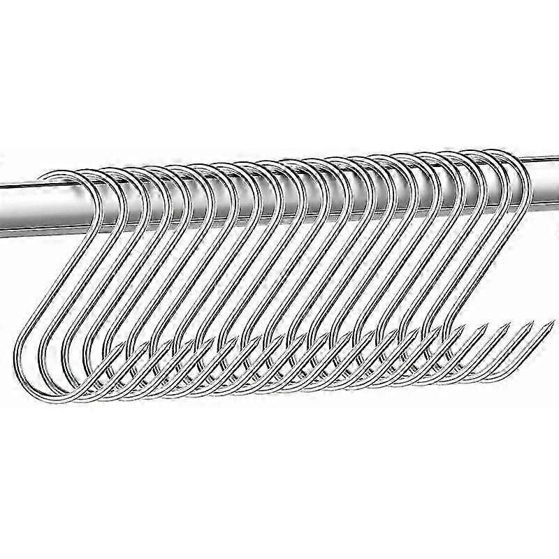15 Pcs Stainless Steel Butcher Hooks - S Shaped Hooks