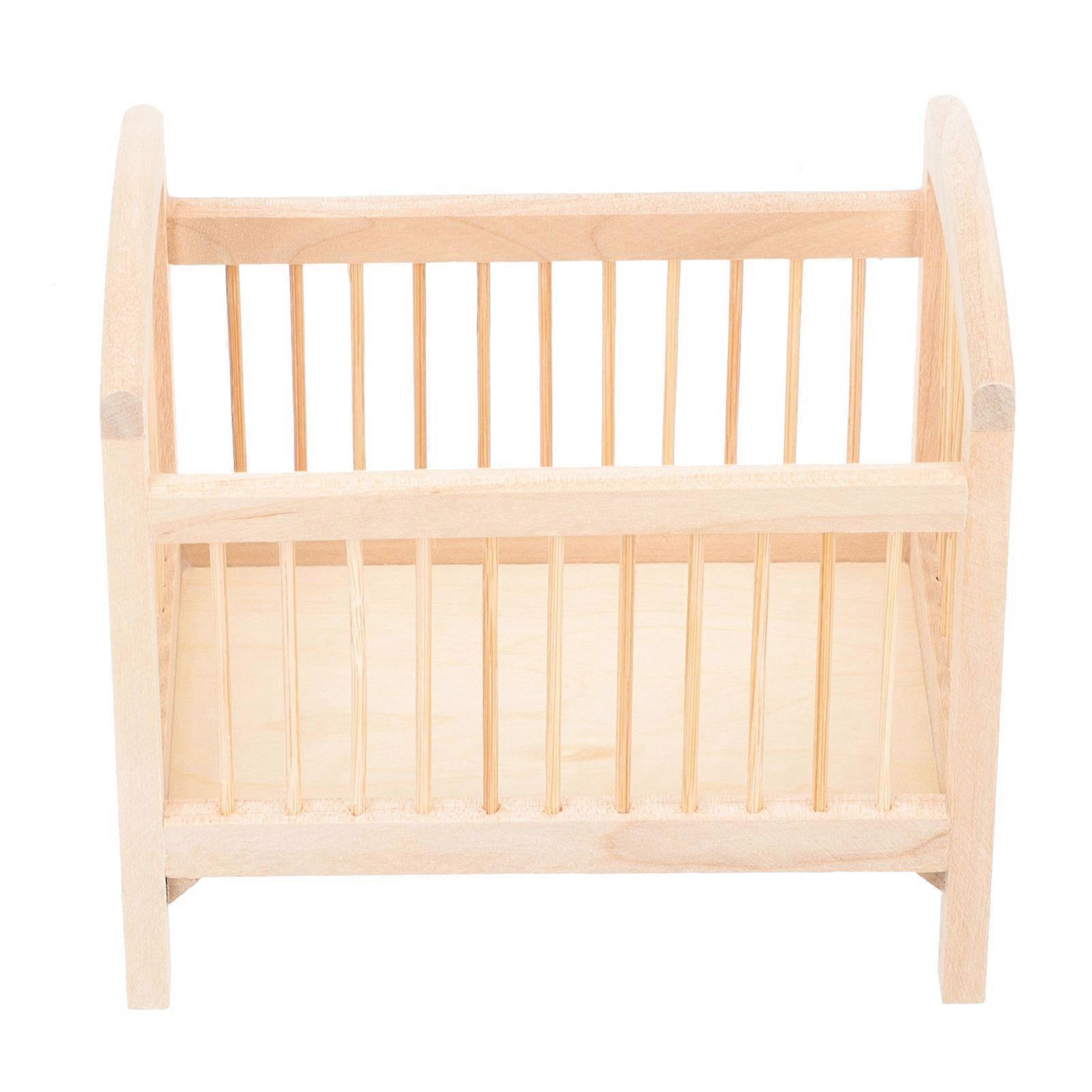 Mini Wooden Model for Decor 2Pcs Miniature Doll