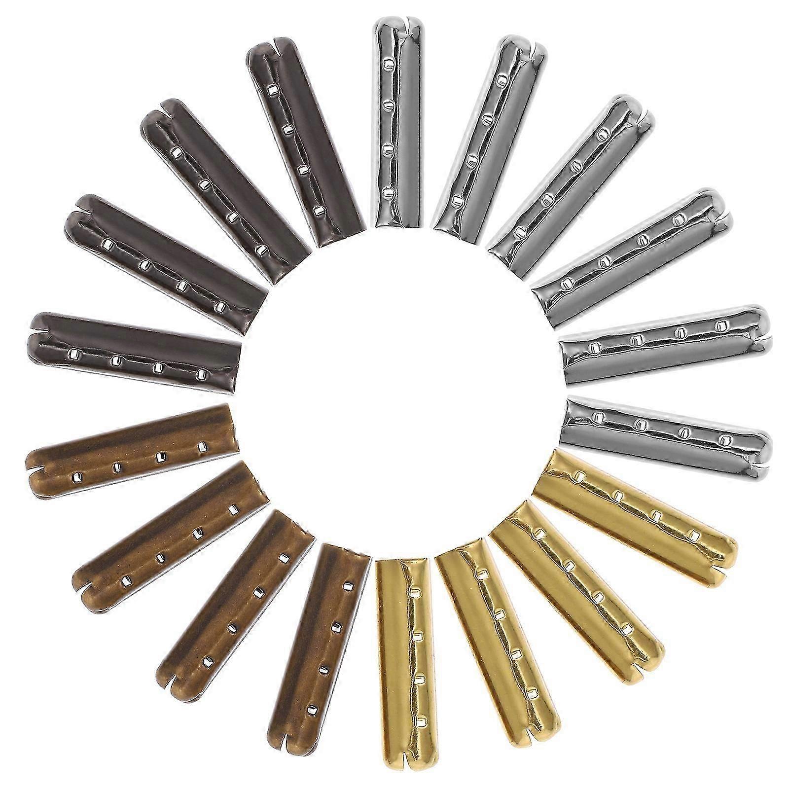 Shoelace Tips Metal Aglets Replacements Secure Shoelaces For Diy Projects Gold 40Pcs