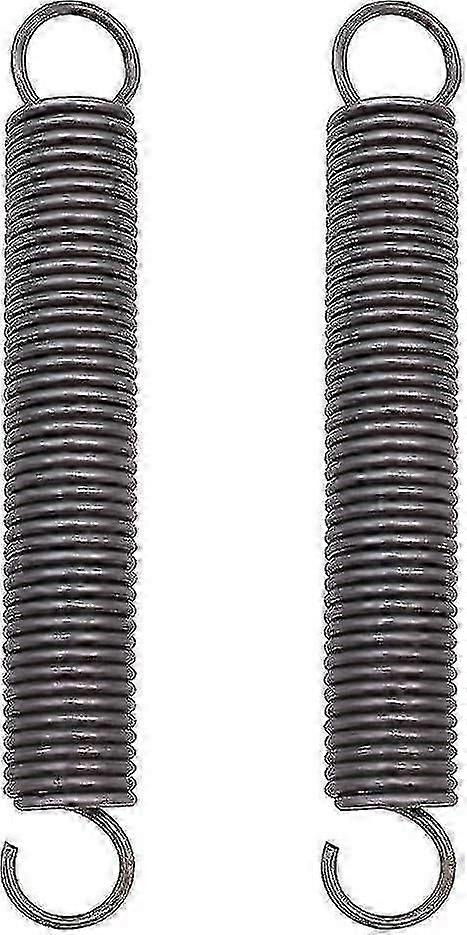 2-Pack Steel Extension Springs with Double Hooks, 2x18x150mm Compressed