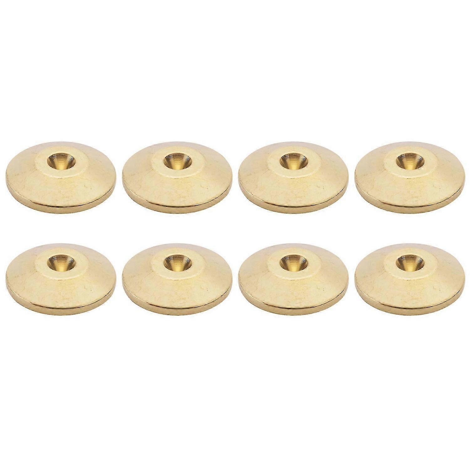 8 Pcs Universal Copper Speaker Spikes Pads Speaker Shock Base Pad Isolation Stand Feet Cone Base Mat