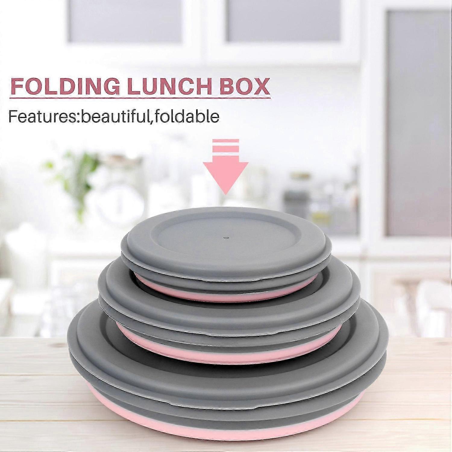 3Pcs/Set Bowl Sets Silicone Folding Lunch Box Folding Portable Silicone Folding Bowl Foldable Salad