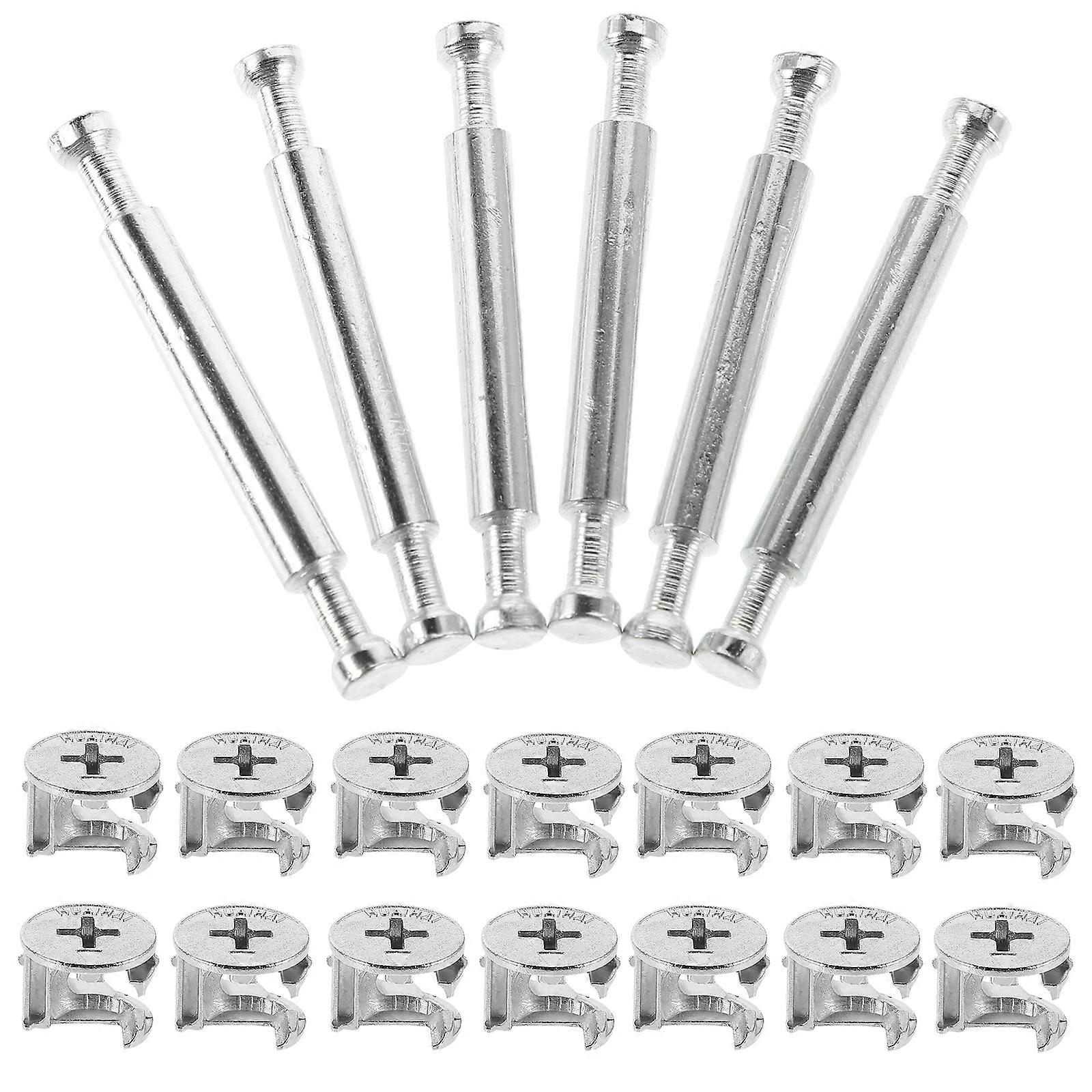 Furniture Fasteners Double Head Rod Connector for Cabinet 10Sets