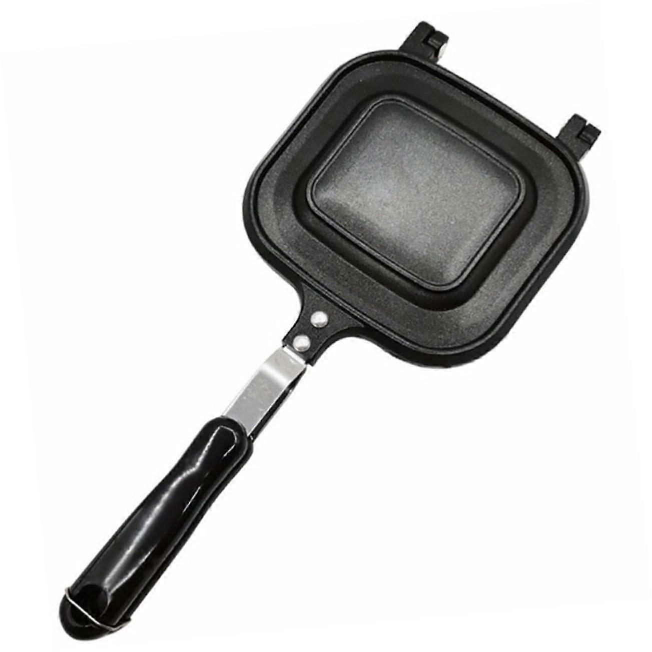 Double Sided Non Stick Sandwich Bread Frying Pan Gas Stove Compatible Flat Bottom Egg Frying Pan Scratch Coating