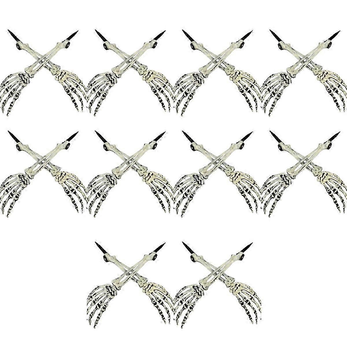 20 Pieces of Halloween Skeleton Arm Decorations Realistic Skeleton Hands Suitable for Garden Lawn Cemetery Decorations