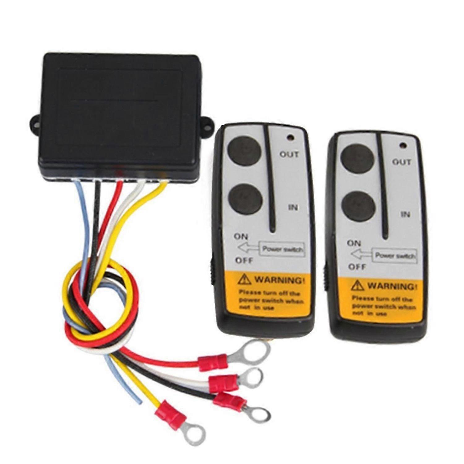 12V Universal Wireless Winch Electric Remote Control for Truck ATV Receiver Module mitter Hands