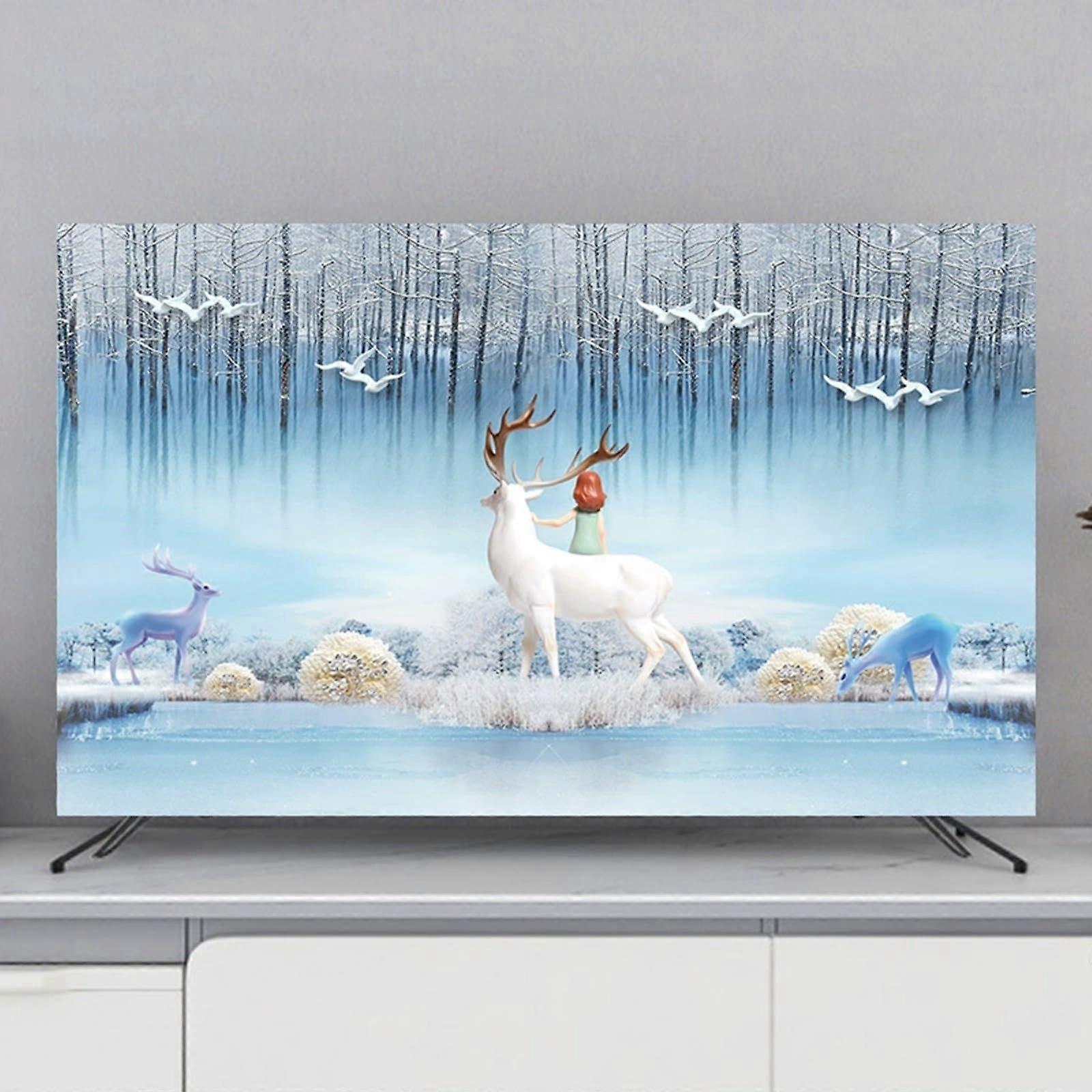 TV Covers For 3280 Inch TVs, Soft Fabric DustProof LightProof Screen Protector, Wall Mount Curved Desktop Monitor