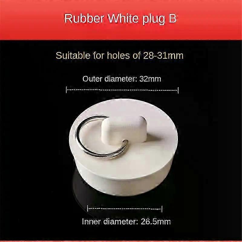 Rubber Tub Stopper With Chain 23-52mm Drain Stopper Rubber Sink Stopper Drain Plug With Pull Ring For Bathtub Laundry Sink