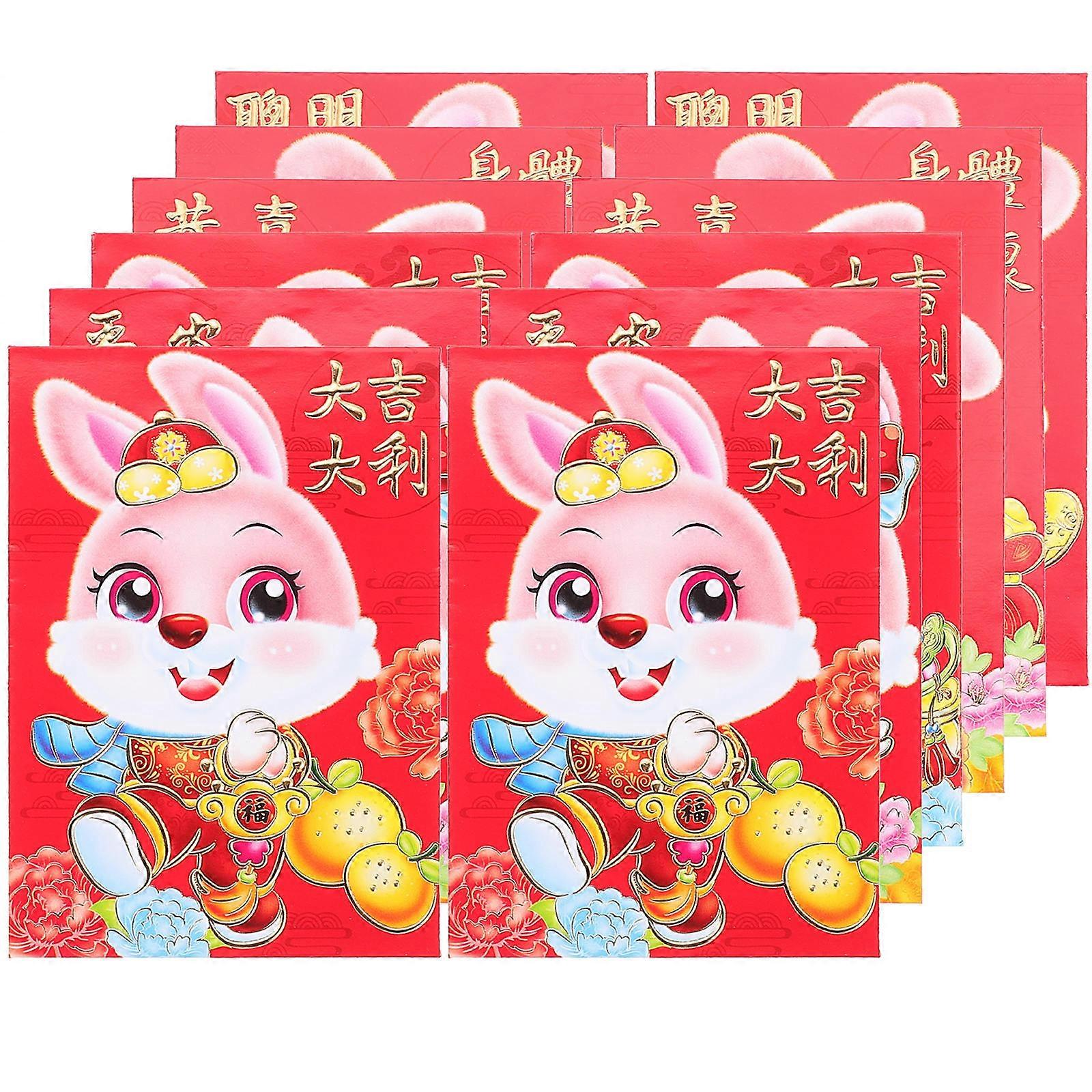 Cartoon Red Envelope New Year Red Packet for Storage 60Pcs