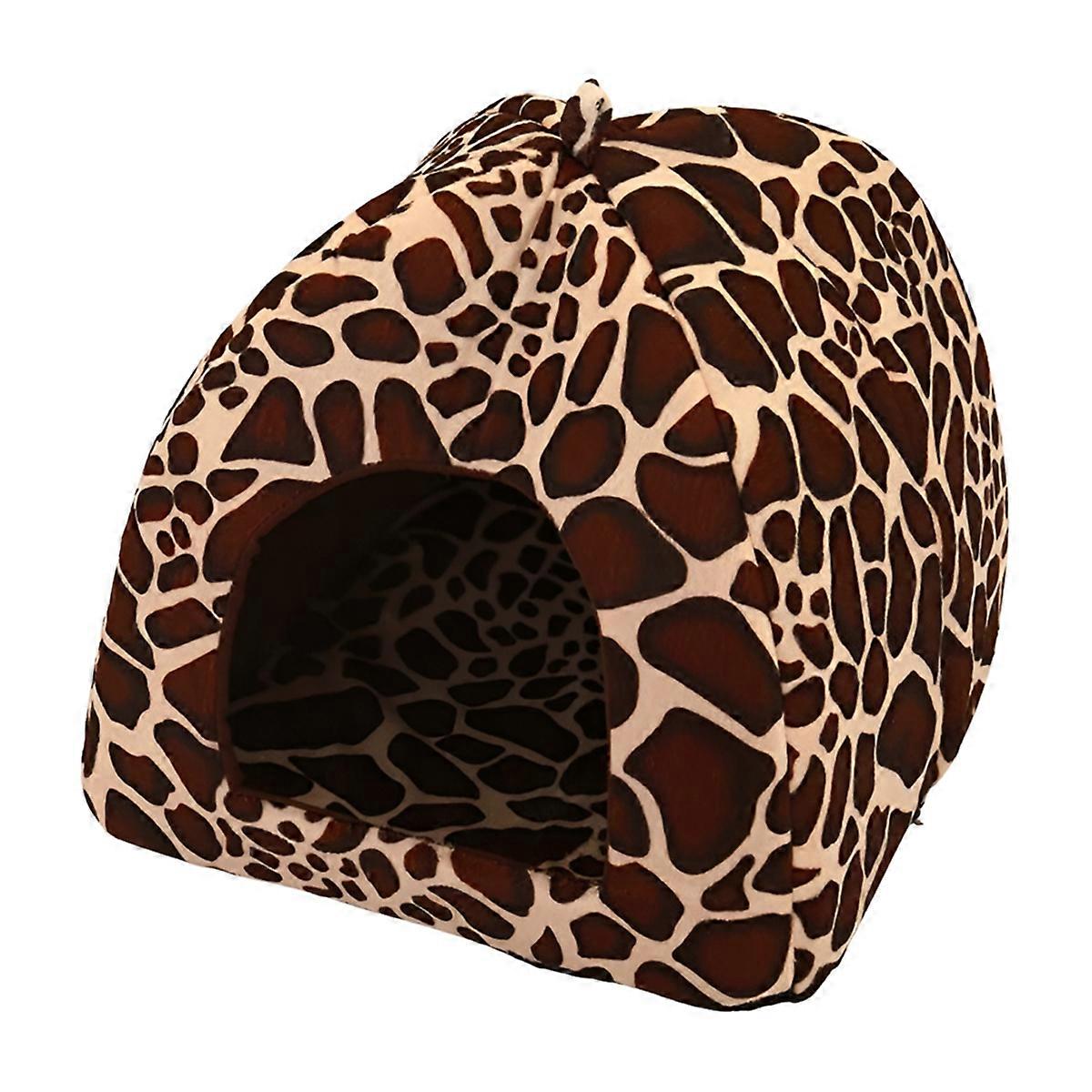 Deer Pattern Pet Dog and Cat House Foldable A