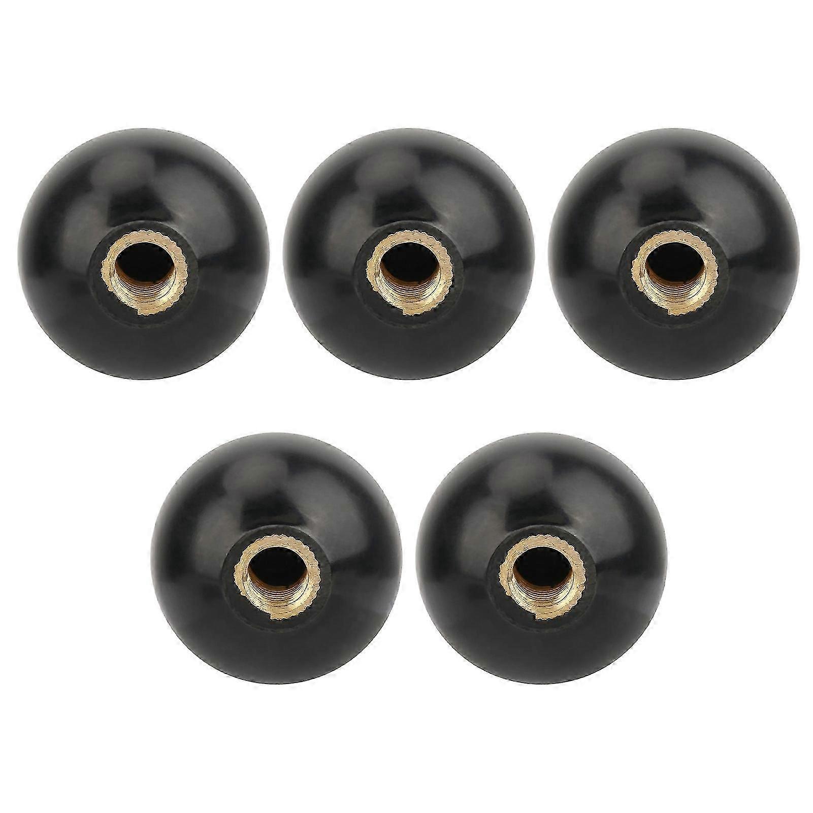 5Pcs Black Round Ball Engineering Plastic Lever Knob M10*35 Machine Tool Replacement