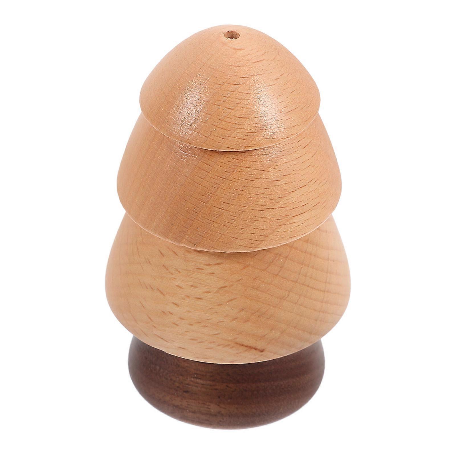 Decorative Wooden Toothpick Case for Storage Use 4Pcs Tree Shape