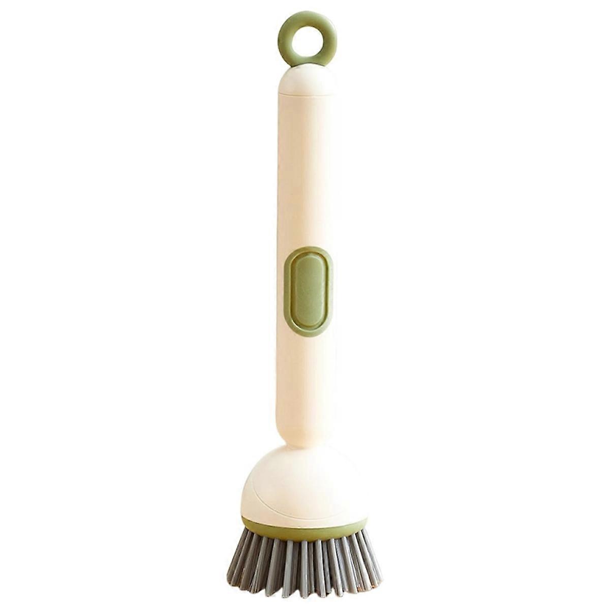 Adjustable Cleaning Brush with Liquid Dispenser 6-Level Handle Scratch-Free for Kitchen and Cookware
