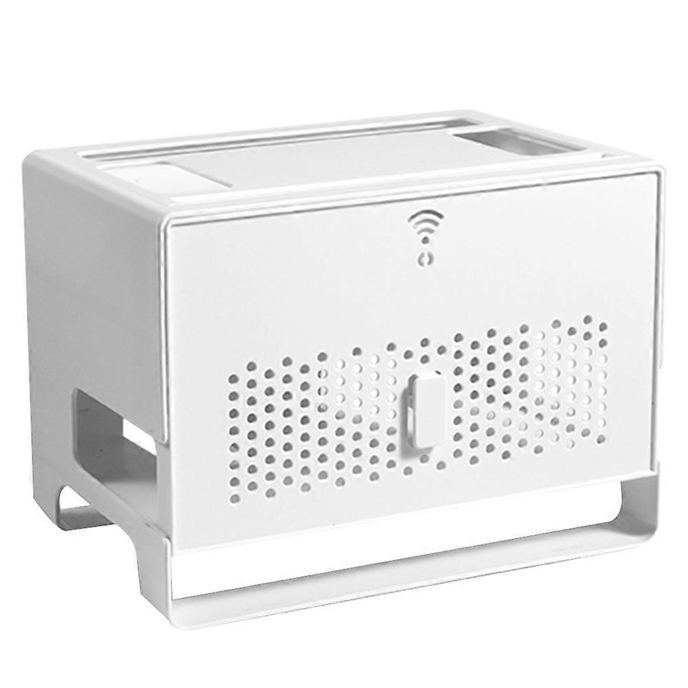 Hollow Back Router Organizer Box For Home Use With Sufficient Space White 1Pcs