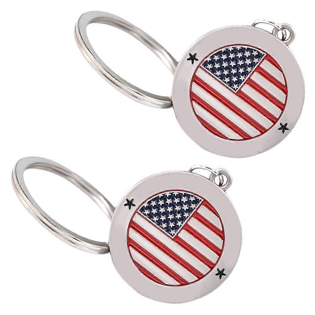 Us Flag Key Ring Backpack Keychain for Bag Hanging 10Pcs Assorted Colors