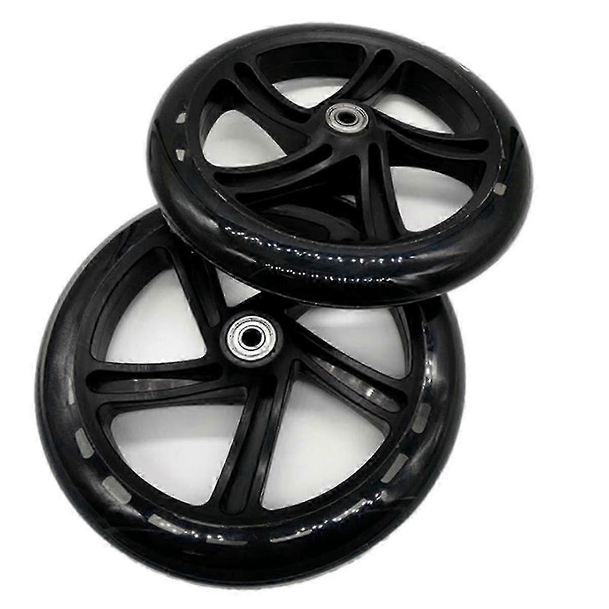 2 stk. løbehjulshjul 200 mm PU-materiale hjultykkelse 30 mm ABEC-7 lejer løbehjulstilbehør