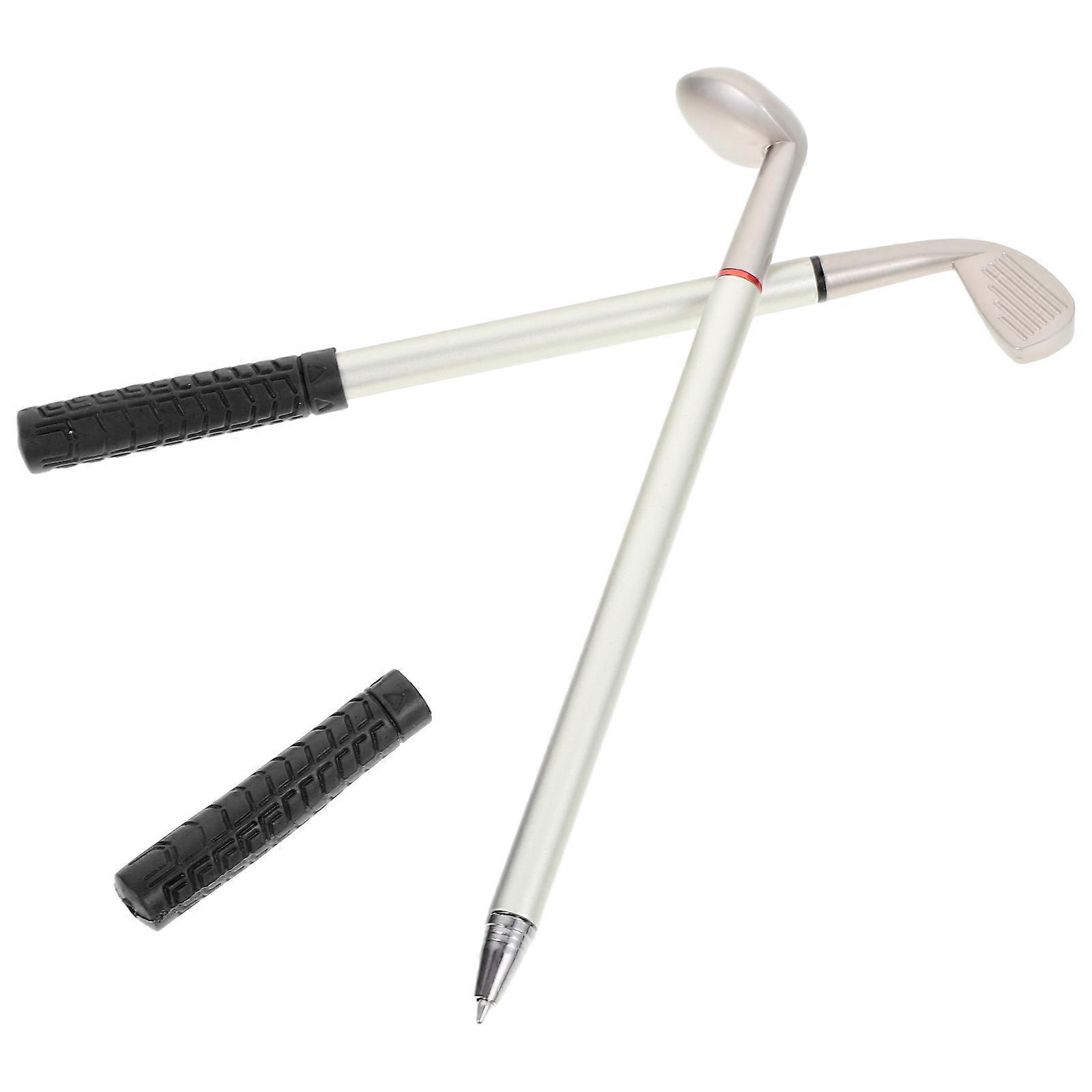 Decorative Golf Pen 2Pcs Gift Item For Golf Enthusiasts Assorted Color Writing Prop
