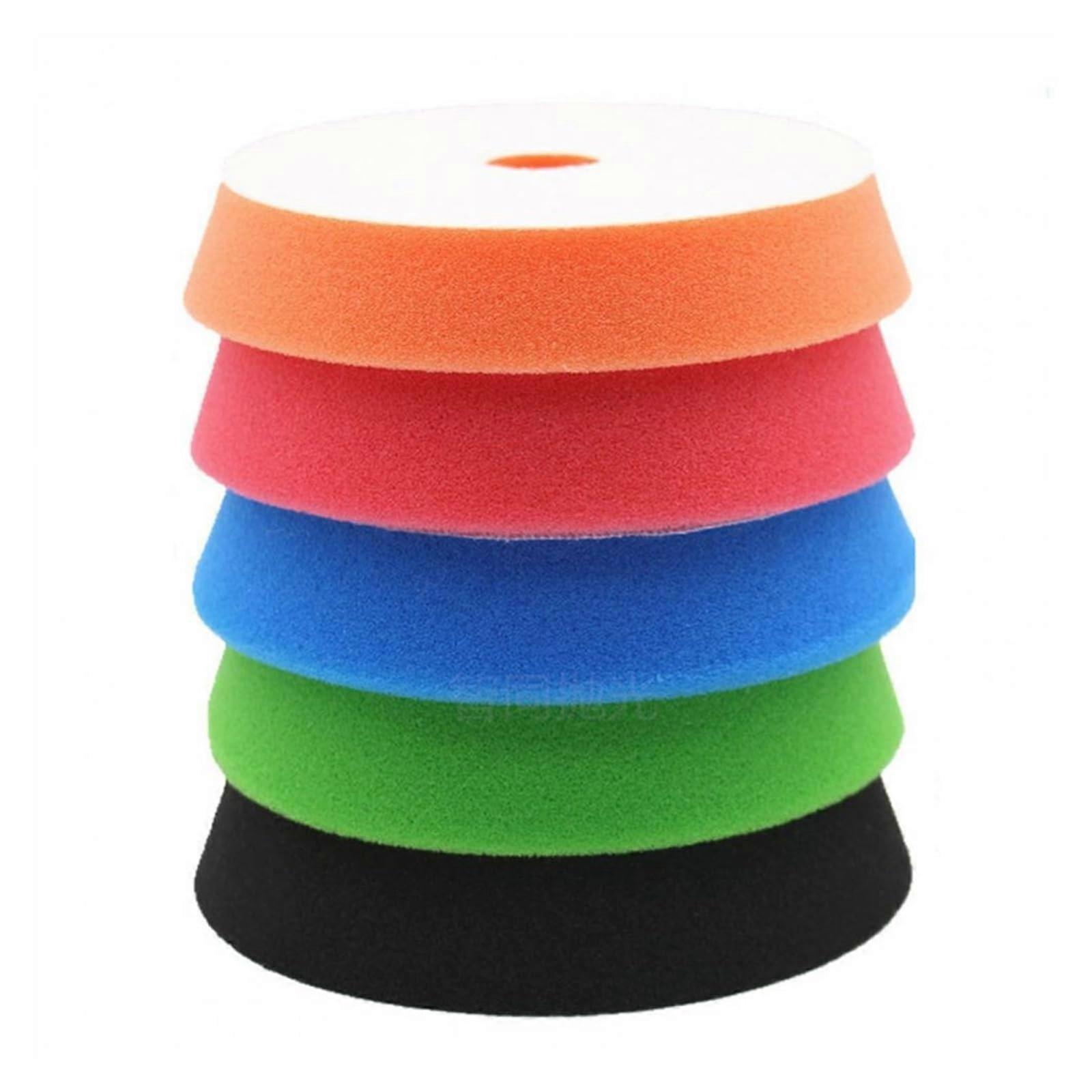 Polishing Pads 5Pcs 150mm 6 Inch Foam Sponge Pad Set For Car Buffing Detailing Drill Wheel Kit