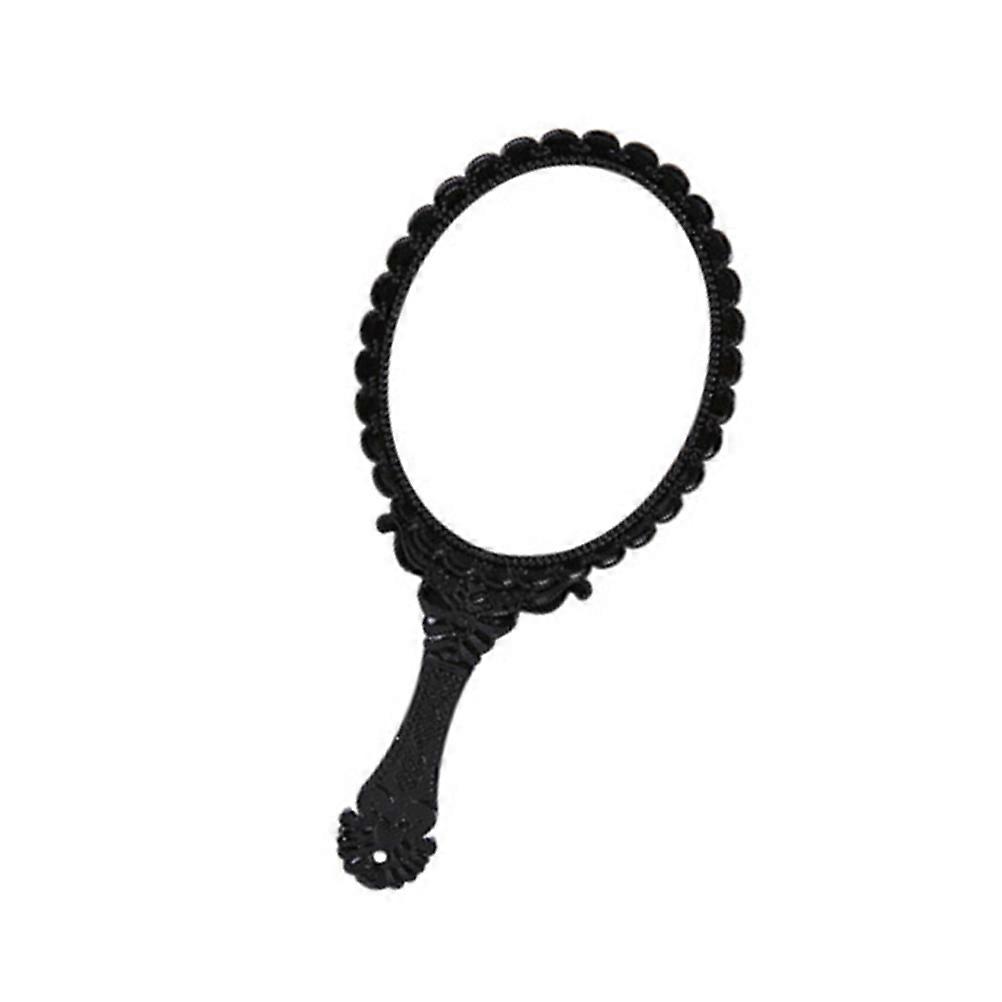 Makeup Mirror Hand Held Handle Mirror for Makeup 4Pcs Retro Pattern