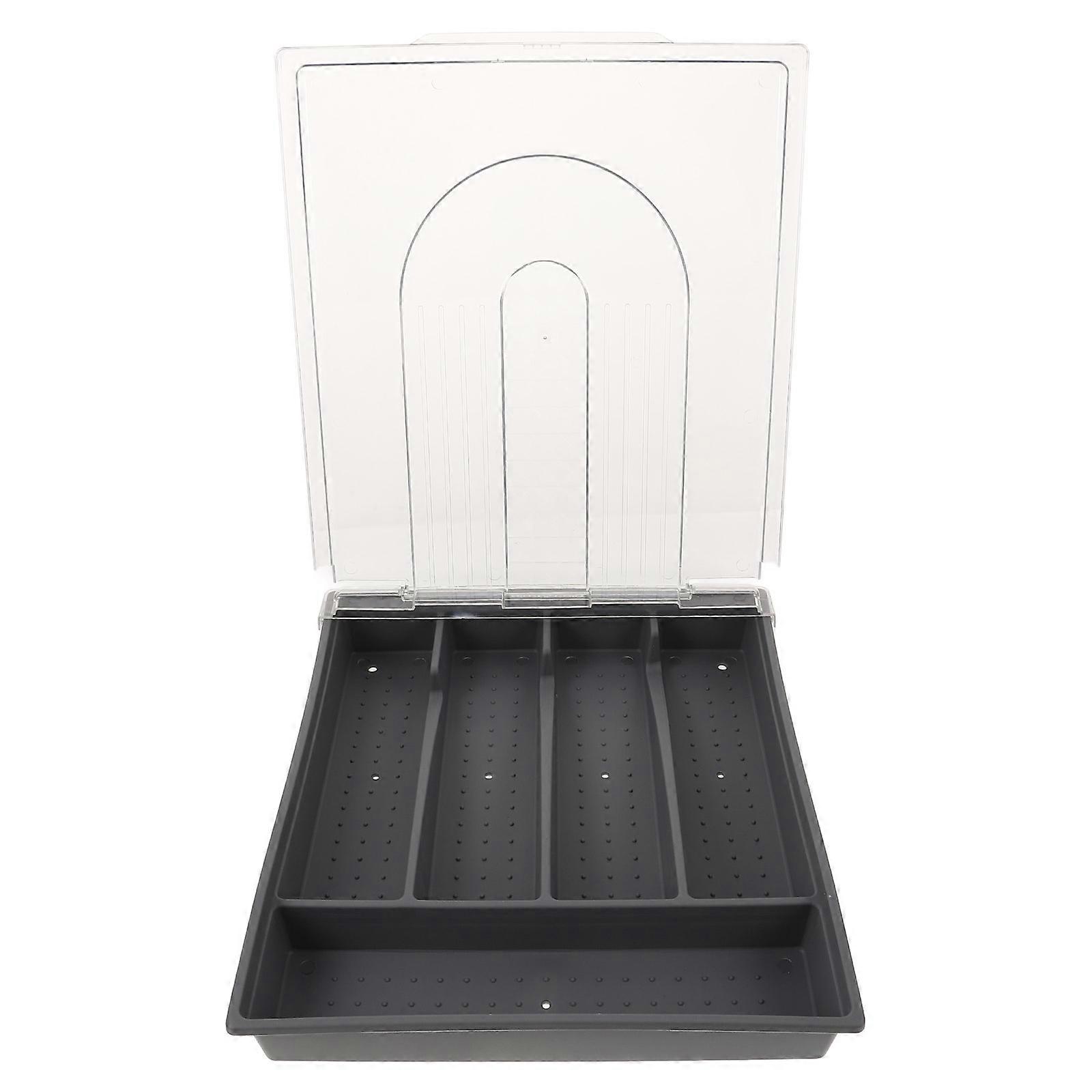 Cutlery Organizer Divided Box for Kitchen Storage 2Pcs Reusable Drawer