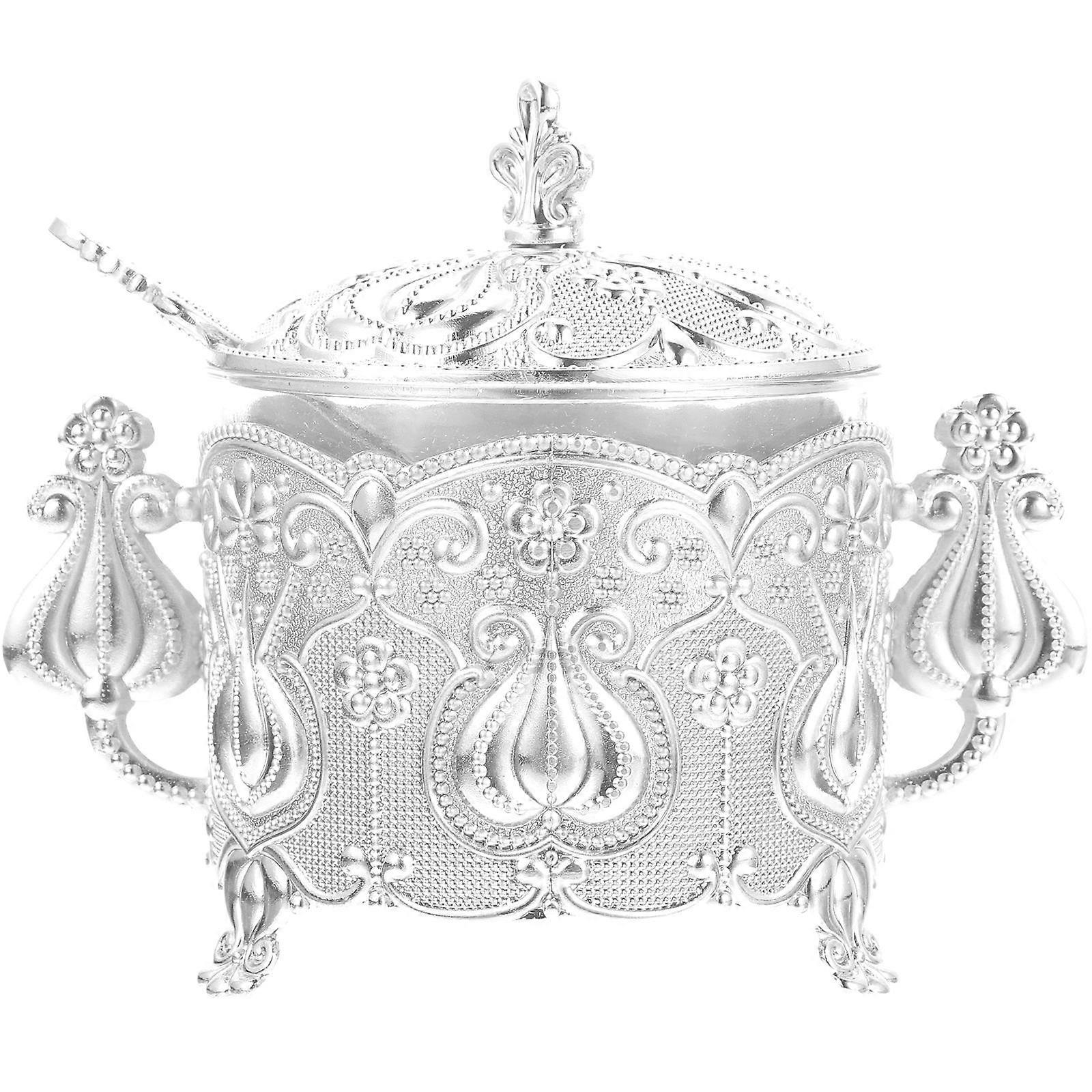 Seasoning Box With Lid For Dining Room Party Use 14X9X11CM Rectangular Classical Romance 2 Sets