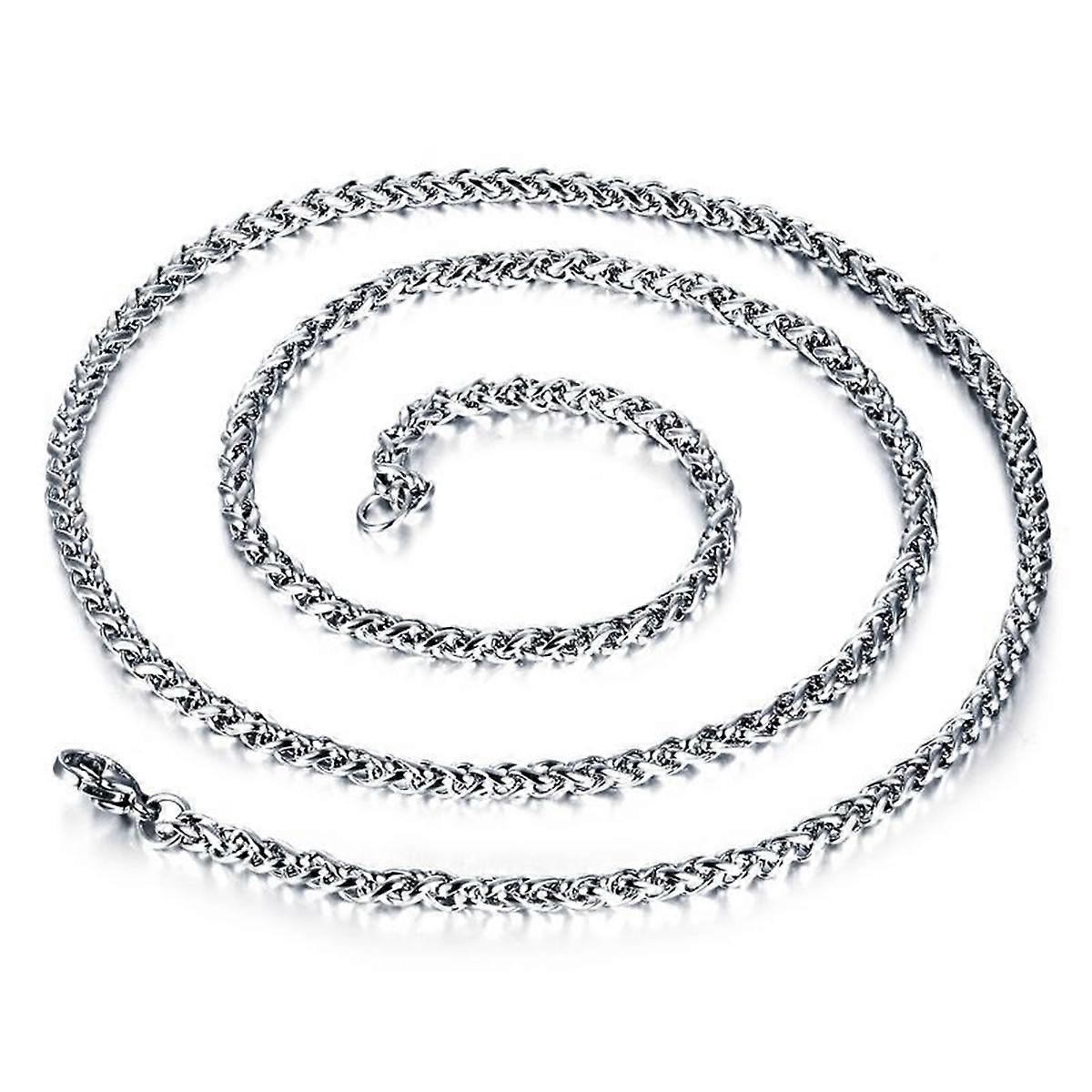 Classic Necklace for Men Titanium Steel Rust Proof Men Chain 2Pcs Pack