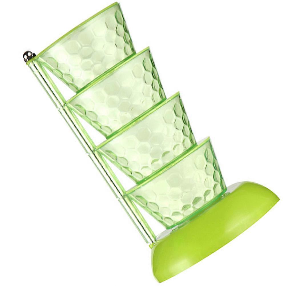 Seasoning Organizer Spice Rack for Kitchen 2Pcs Rotating Spice Box Light Green