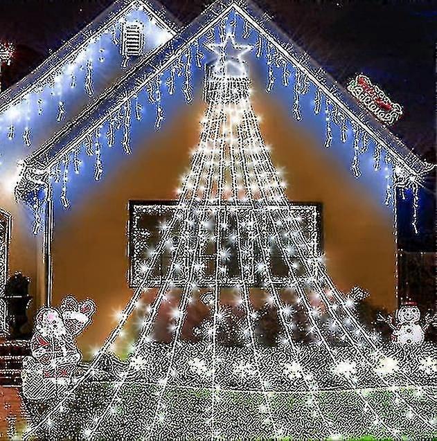Decoratiuni de Craciun in aer liber 350 Led Star Lumini pentru Pomul de Craciun Party Garden Fiis