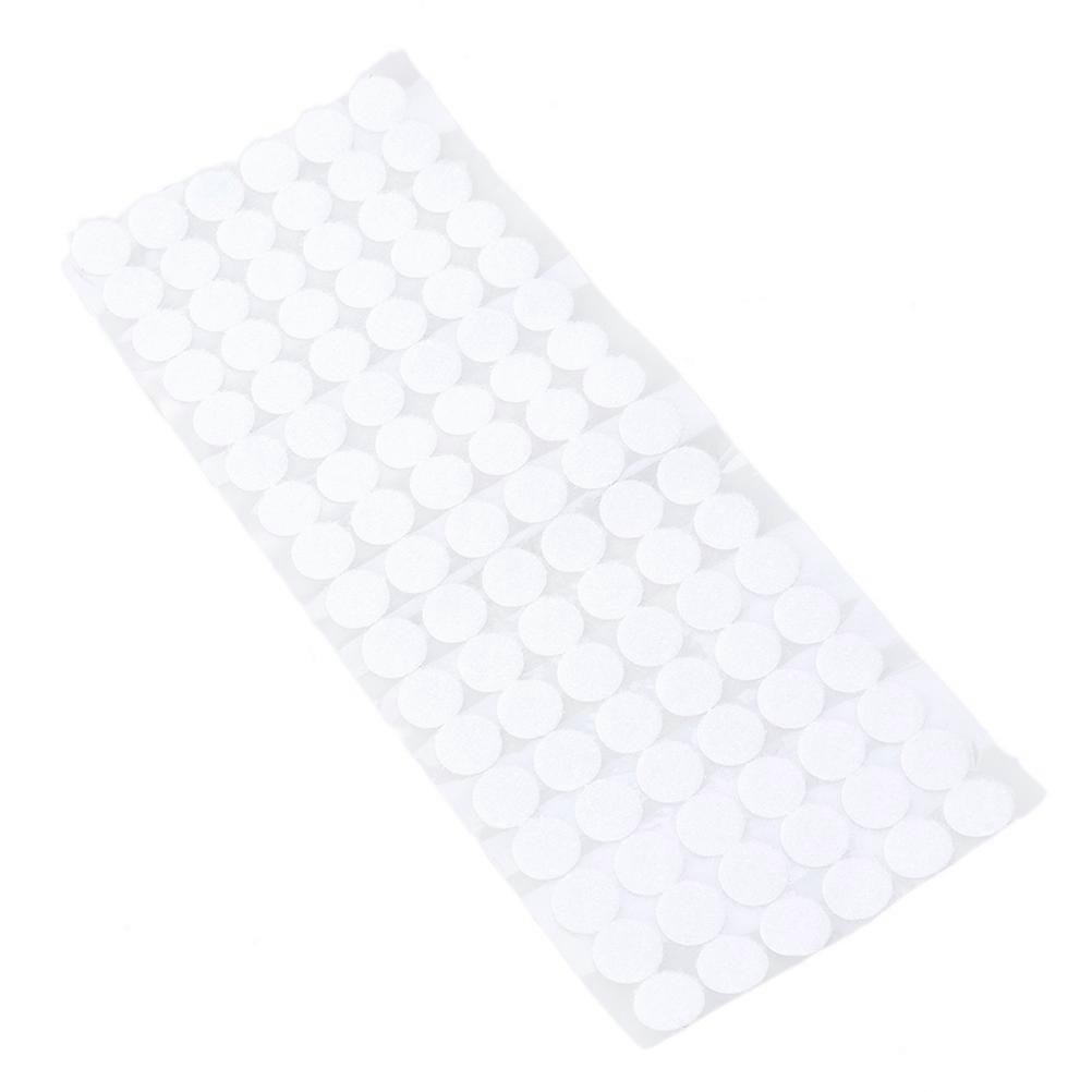 Hook Tape Round Back Sticky Tapes for Hook Sticking 150Pairs White