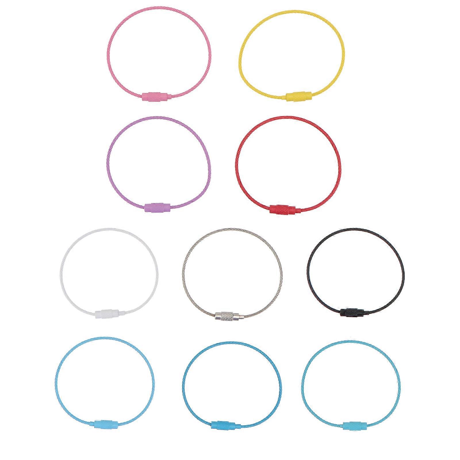 DIY Key Chain Wire Ropes Accessory with 30Pcs for Craft Making