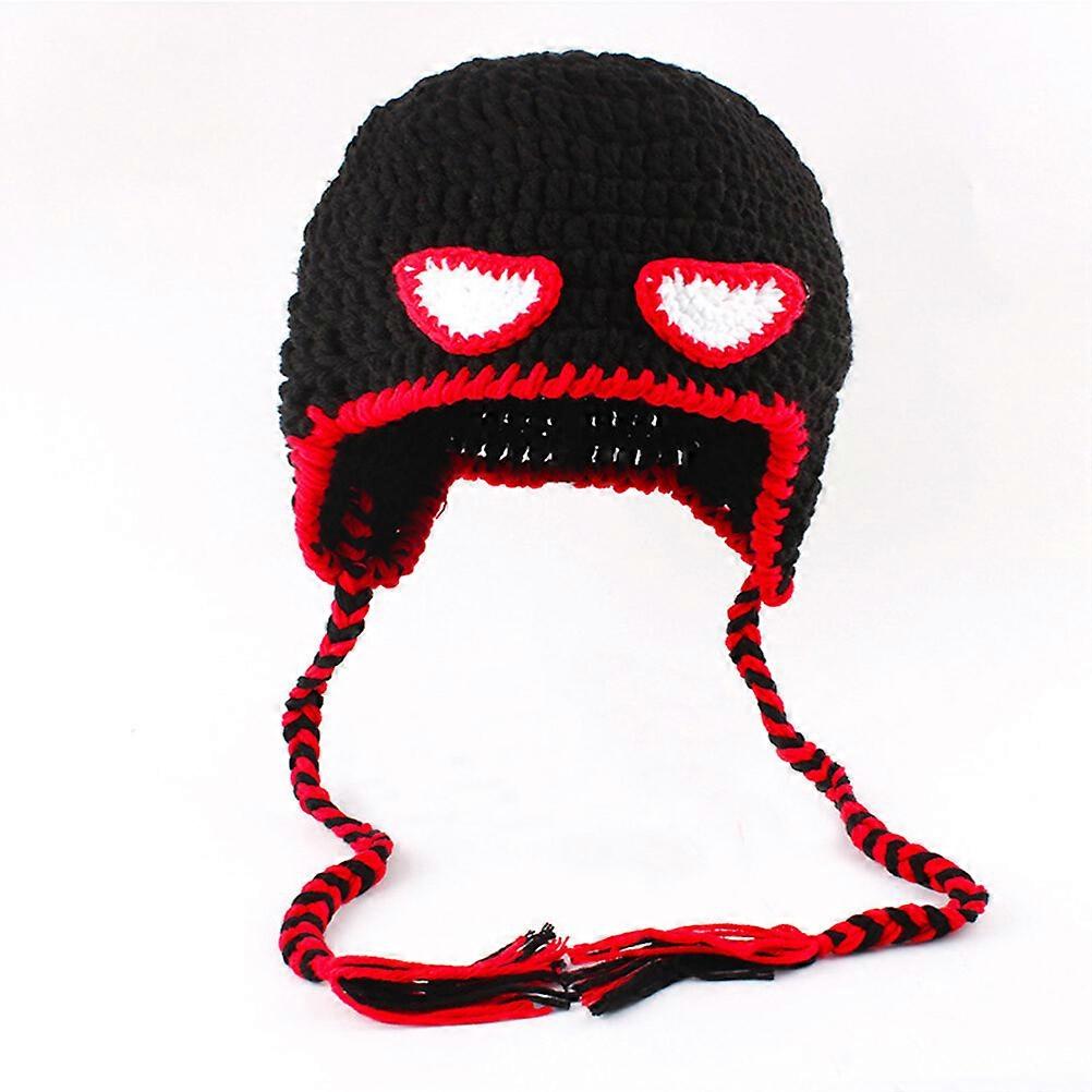 Handmade Spider Man Knitted Hat Men Women Cosplay Halloween Funny Beanie Earflap