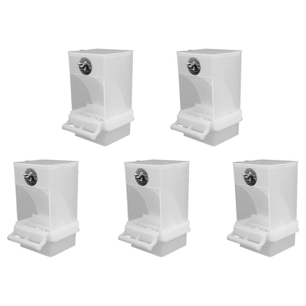 Bird Feeders Automatic Parrot Feeder Drinker Seed Food Container Cage for Small and Medium Parakeets