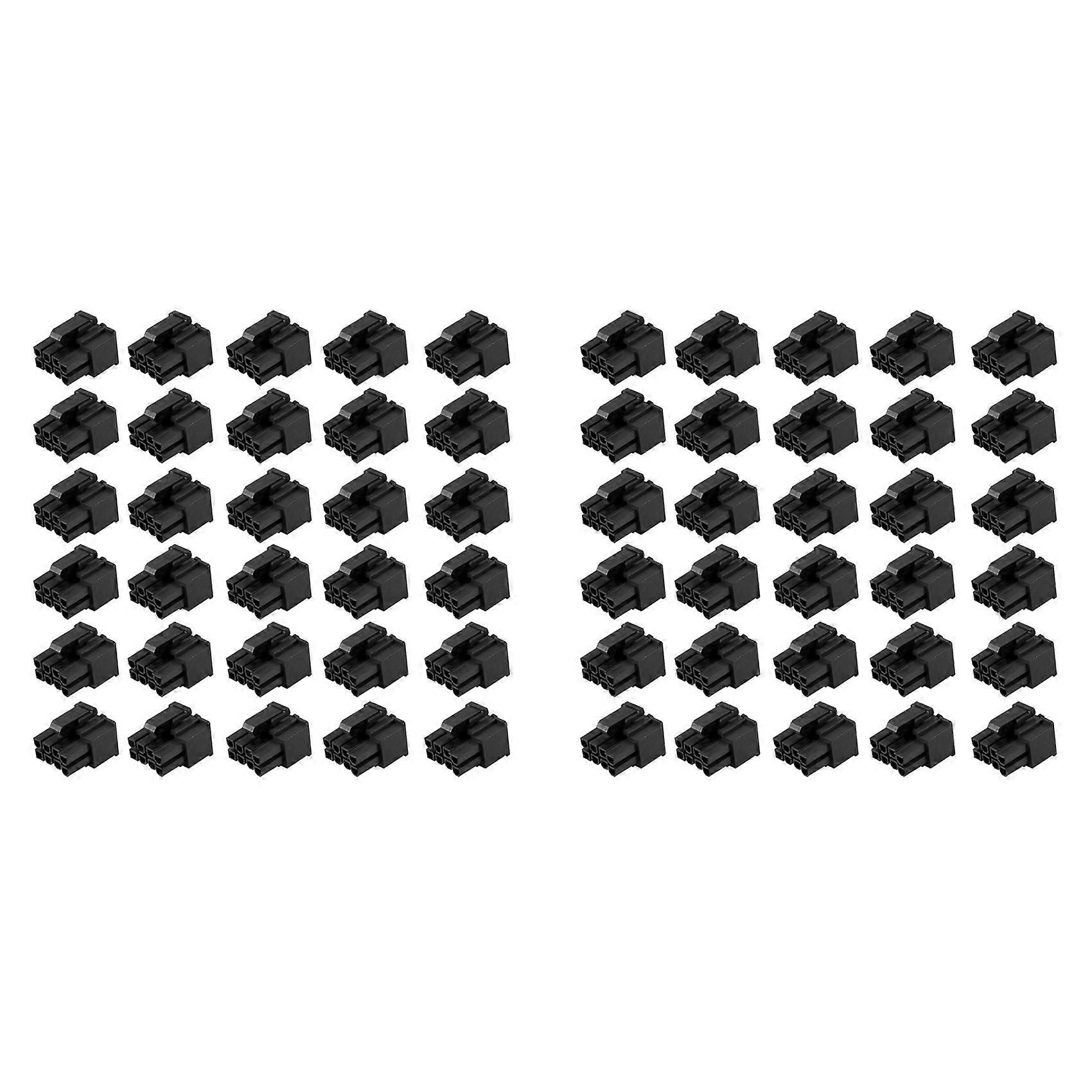 30Pcs 4.2mm 6+2 Pin 8P for PC Computer ATX Graphics Card GPU,Black