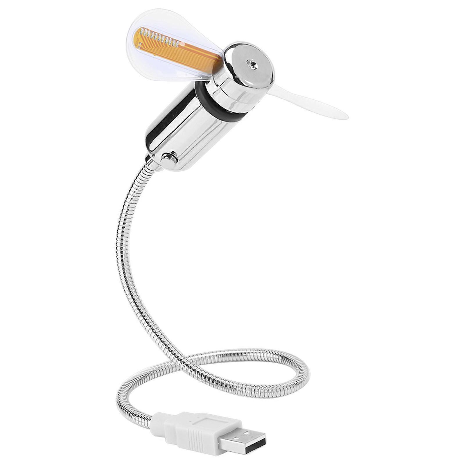 Flexible LED Programmable Message Display Mini RGB USB Fan For PC Notebook Laptop