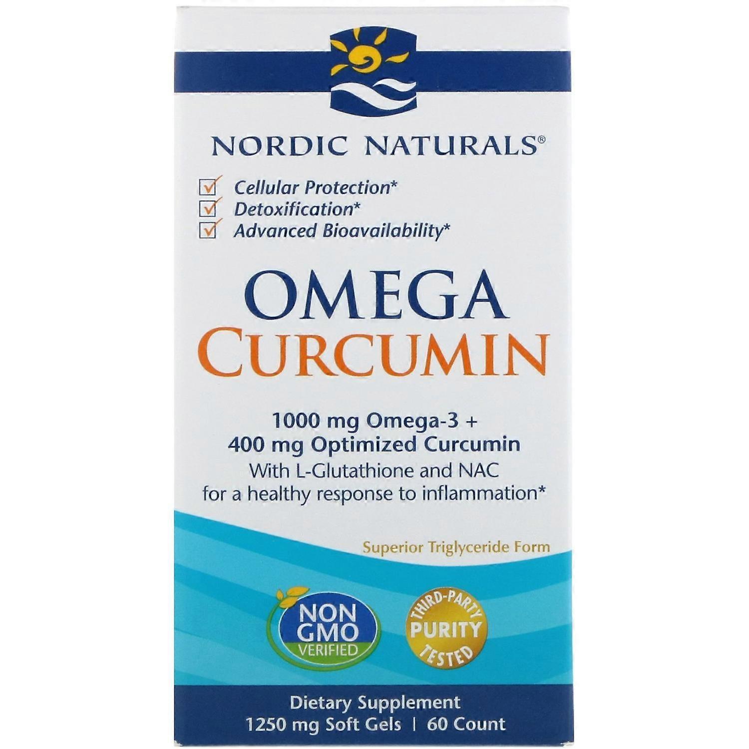 Nordic Naturals, أوميغا الكركمين، 1,250 ملجم، 60 كبسولة هلامية